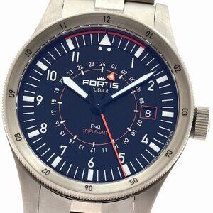 FORTIS Flieger Triple GMT F426.0000 F-43 black Dial Automatic Men's Watch_897439